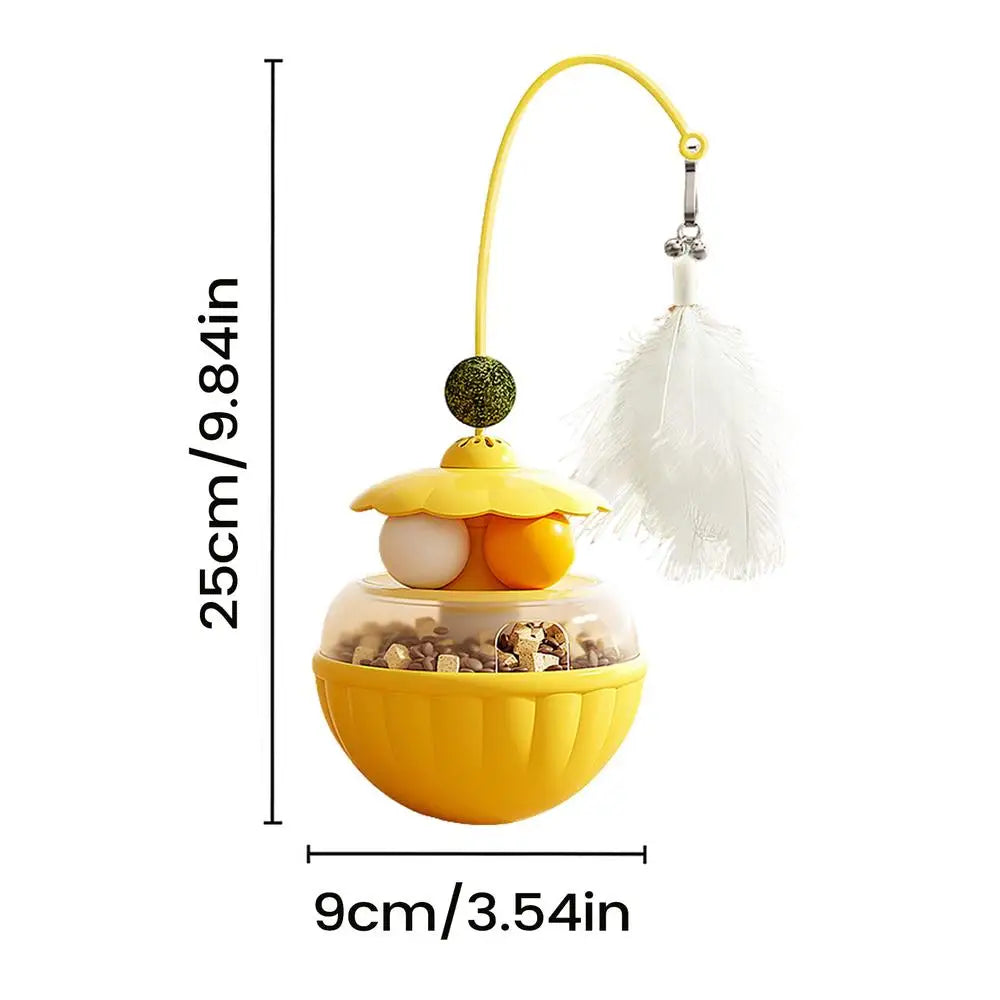 Cat toy tumbler cat self-exciting feather cat teasing stick