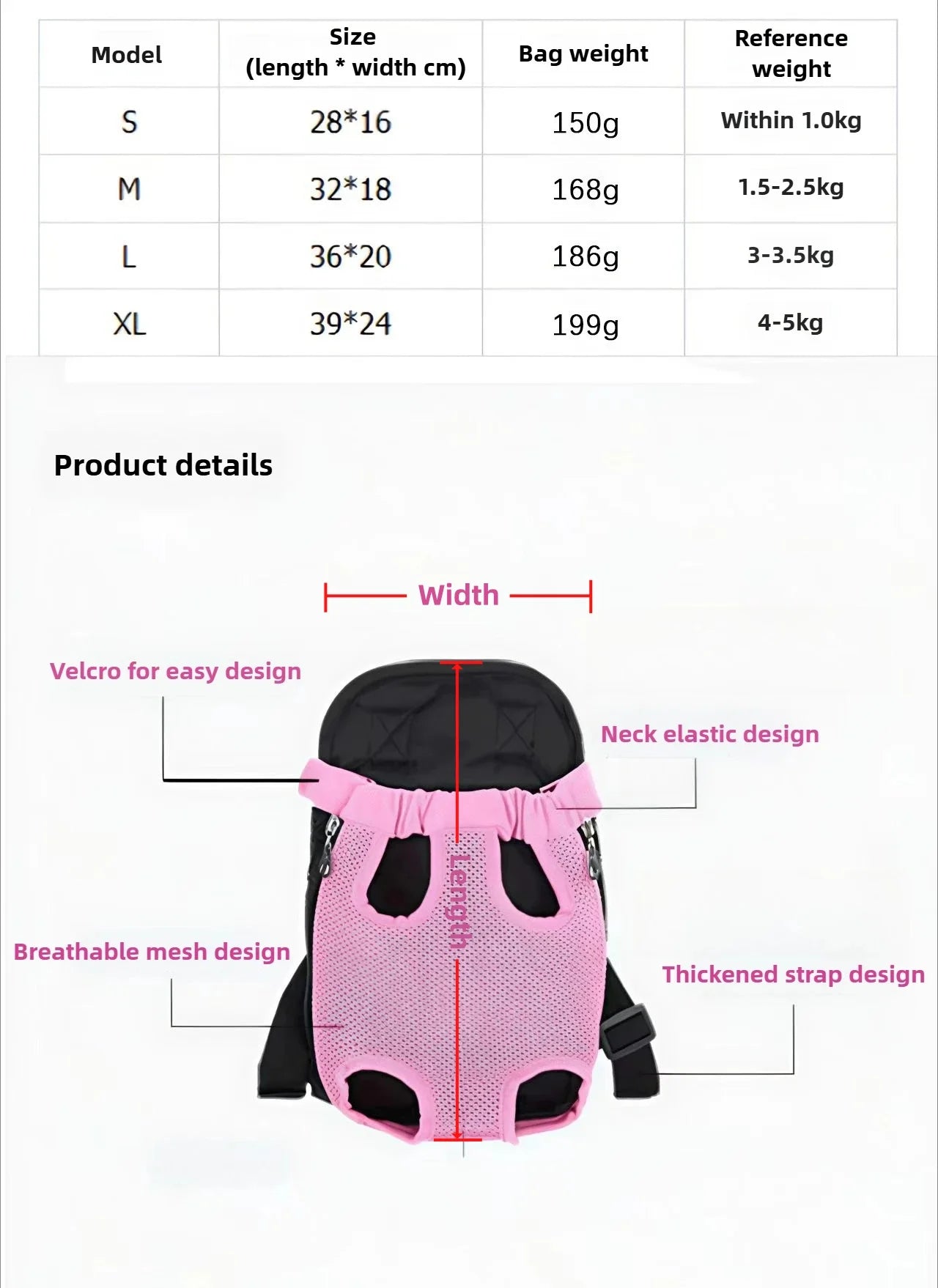 Dog Cat Backpack Pet Backpack