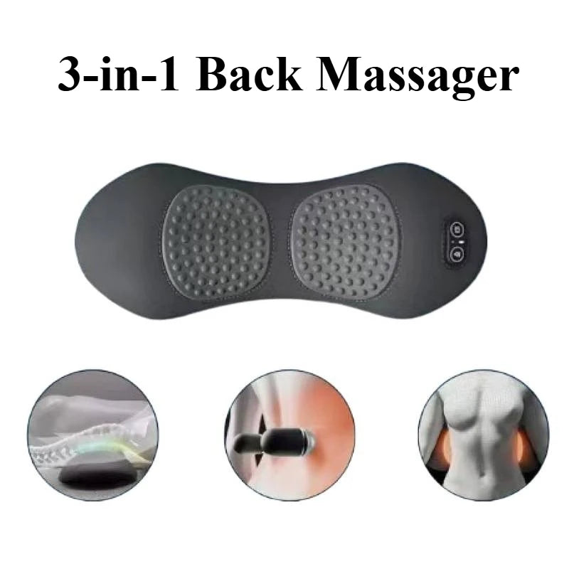 Lumbar support cushion, lumbar massage and heating pad