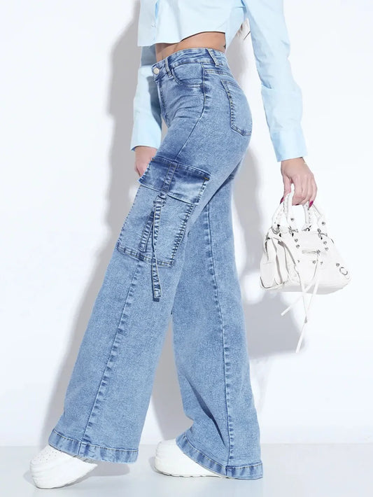 Versatile Fashion Casual Denim Overalls