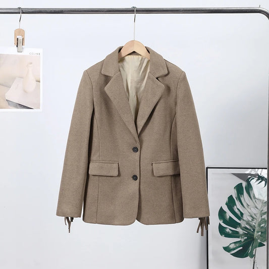 Fashion Temperament Straight Tassel Small Suit Jacket