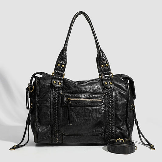 Vintage Biker One Shoulder Cross Body Bag