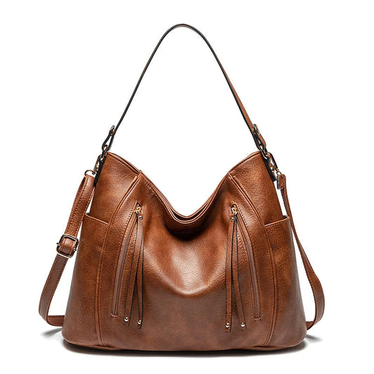 Double Zipper Tassels Women's Shoulder Bag