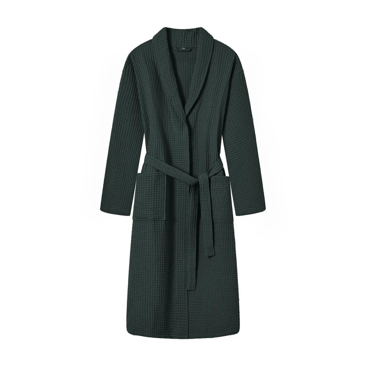 0  Cotton Bathrobe Spring/Fall Waffle Long Bathrobe