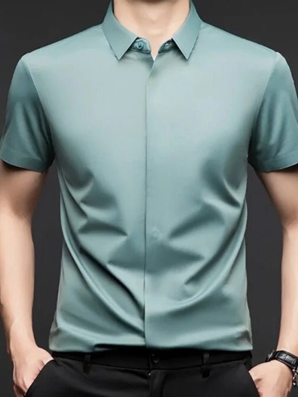 Mulberry Silk Men's Short Sleeve Shirt
