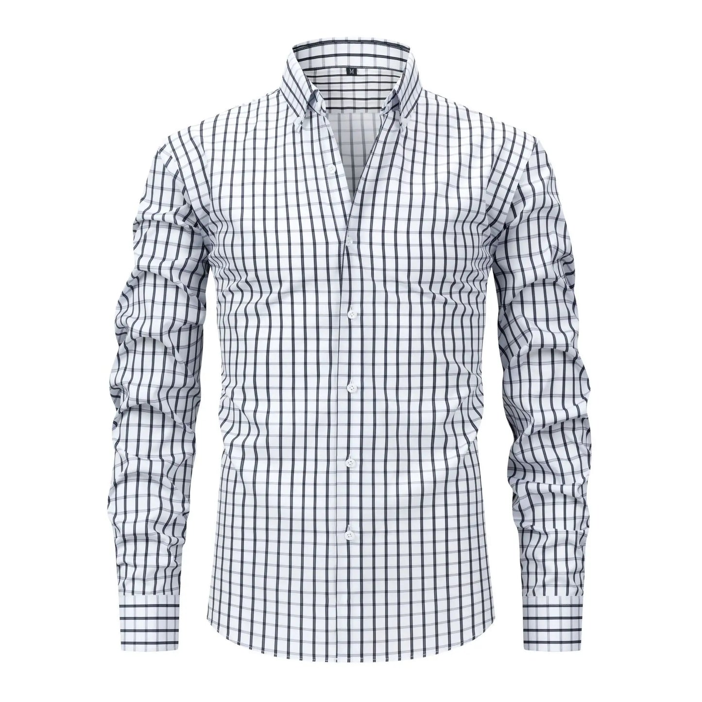 Four-sided digital printed plaid shirt