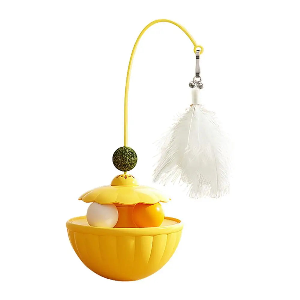 Cat toy tumbler cat self-exciting feather cat teasing stick