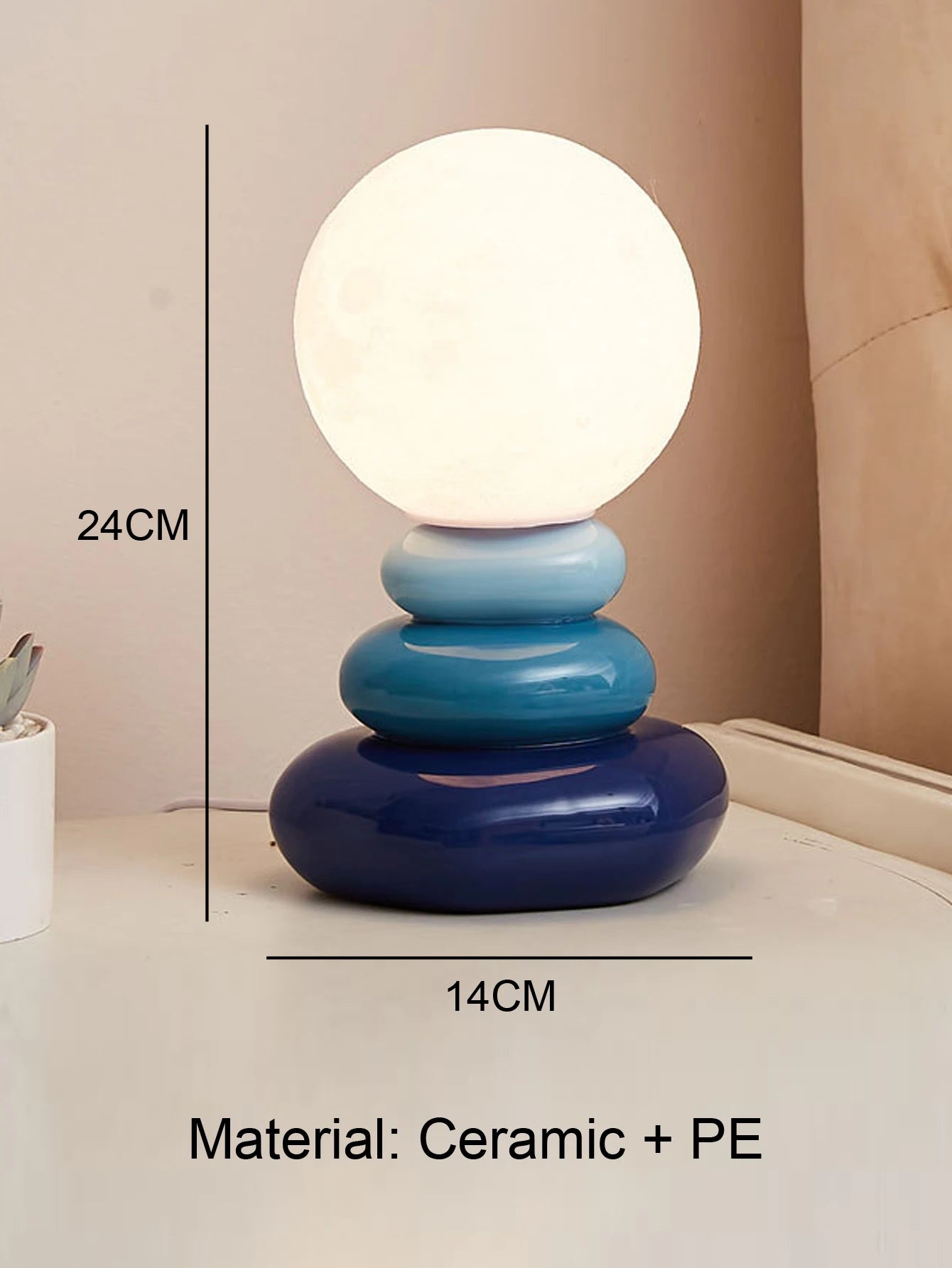 Cream Wind-stacked Stone Living Room High-class Atmosphere Nightlight
