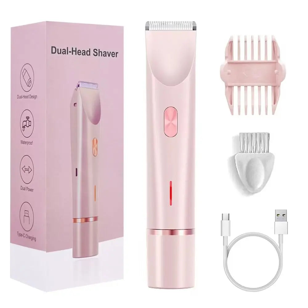 Dry and wet dual-purpose electric shaving and depilating instrument