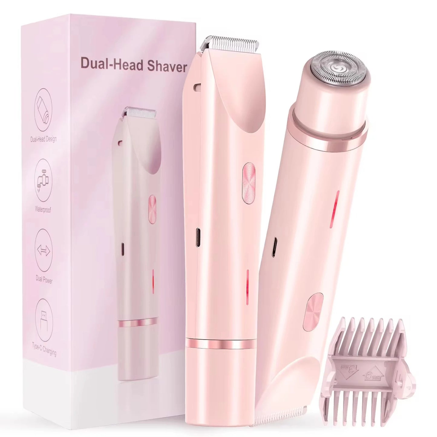 Dry and wet dual-purpose electric shaving and depilating instrument