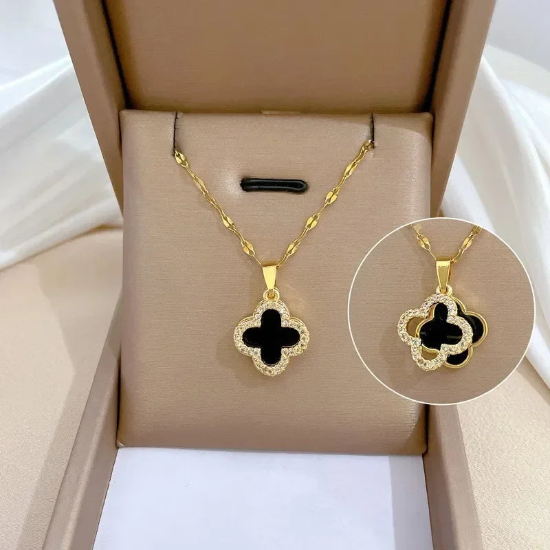 Lucky Necklace Titanium Plated Collarbone Chain Neck Chain