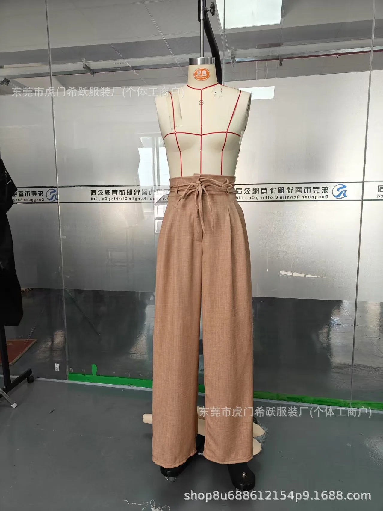 Slim Solid Fashion High Waist Pants