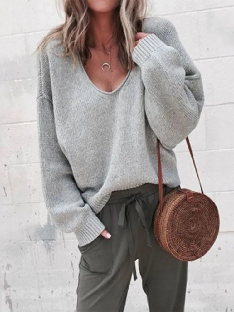 Solid Loose Women's Sweater