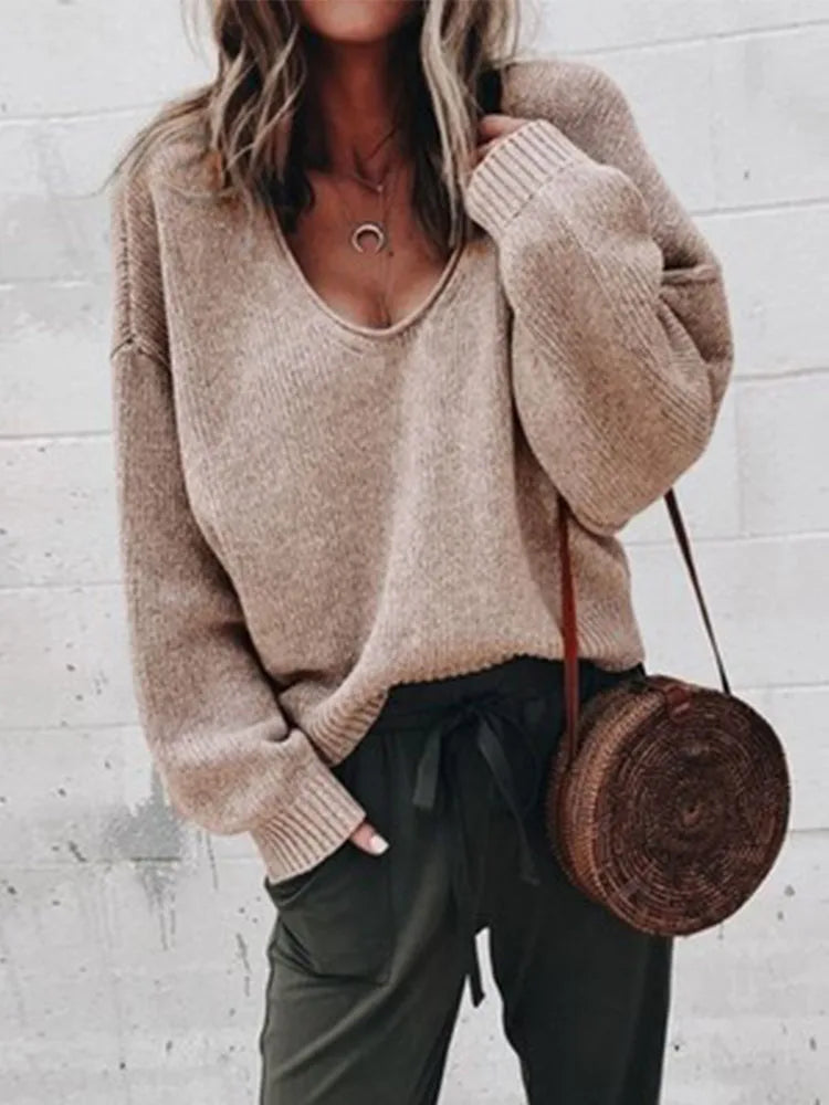 Solid Loose Women's Sweater