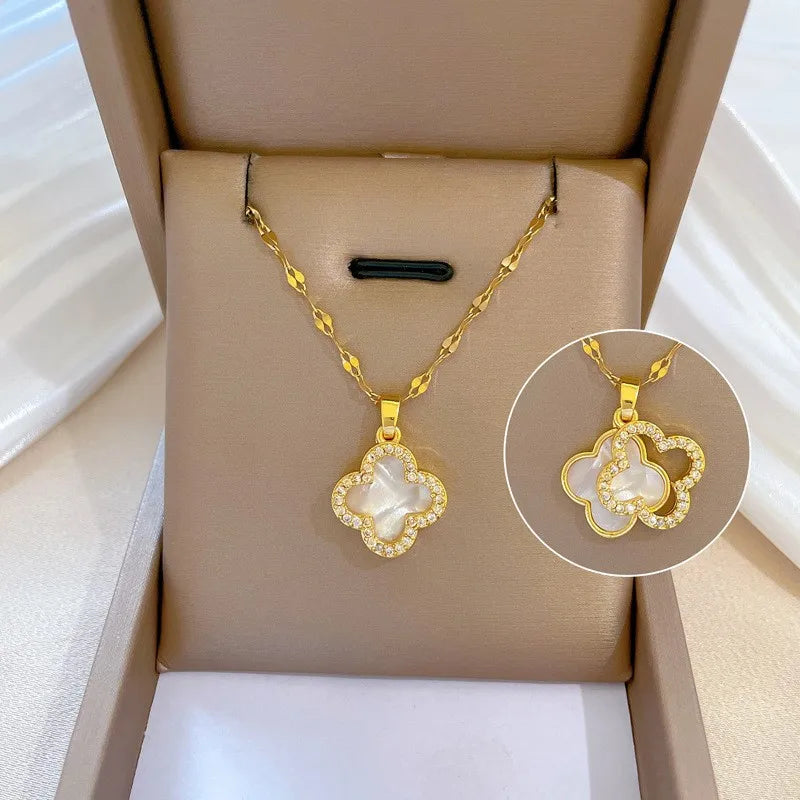 Lucky Necklace Titanium Plated Collarbone Chain Neck Chain