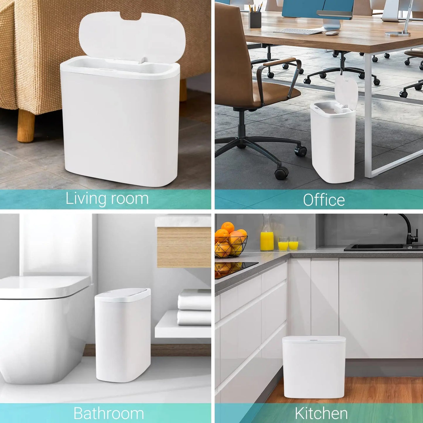 Crevice smart trash can