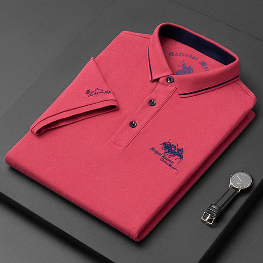 Solid embroidery POLO Shirt Casual T-shirt