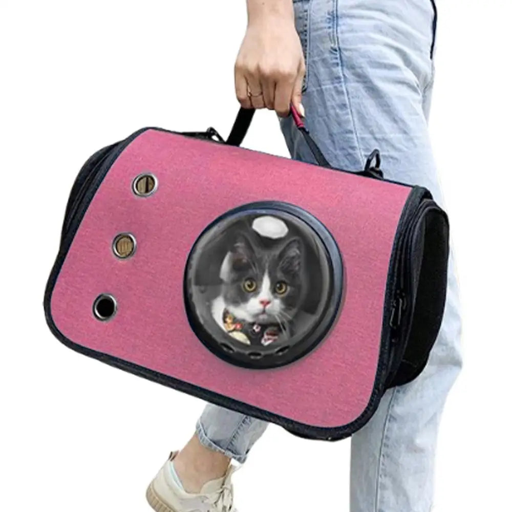 Folding portable space capsule pet bag