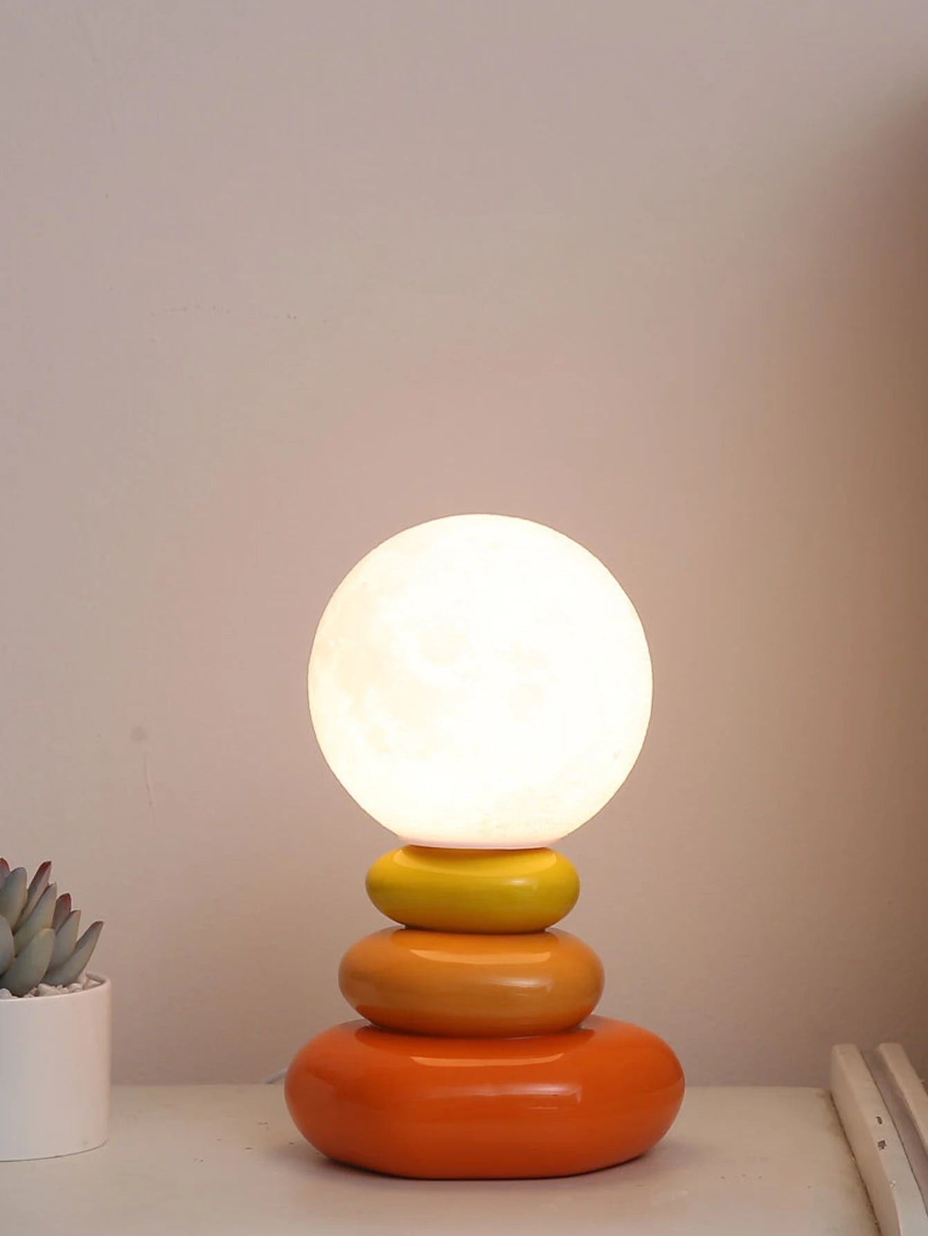 Cream Wind-stacked Stone Living Room High-class Atmosphere Nightlight