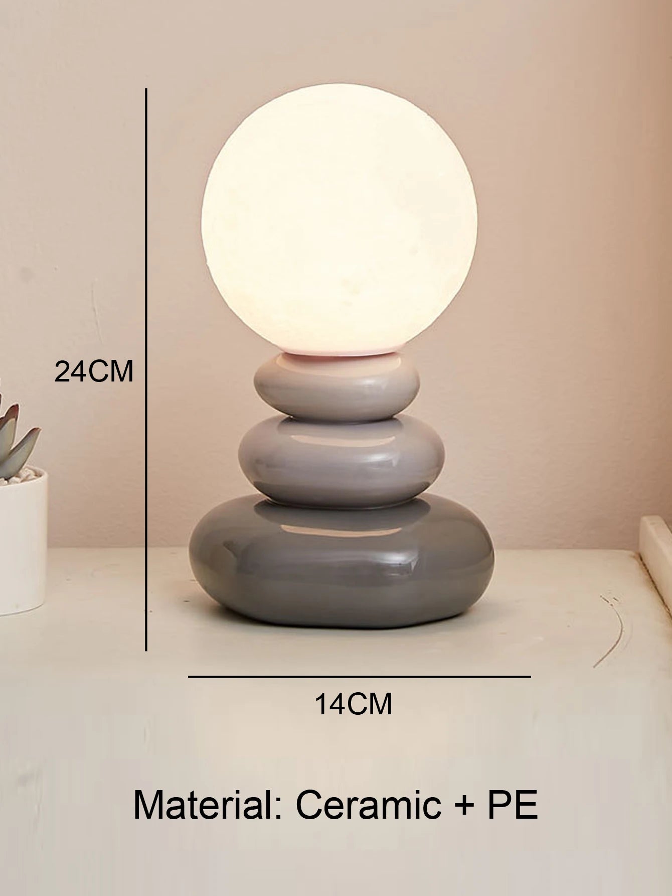Cream Wind-stacked Stone Living Room High-class Atmosphere Nightlight