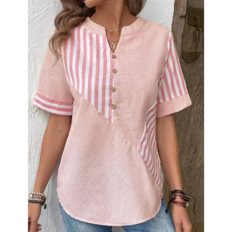 Cotton and linen casual shirt