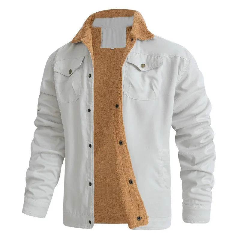 Fleece cotton work jacket