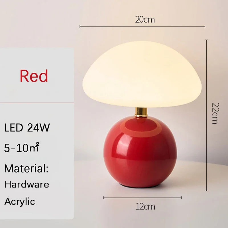 Ceramic decorative desk lamp at bedside of bedroom and room atmosphere lamp