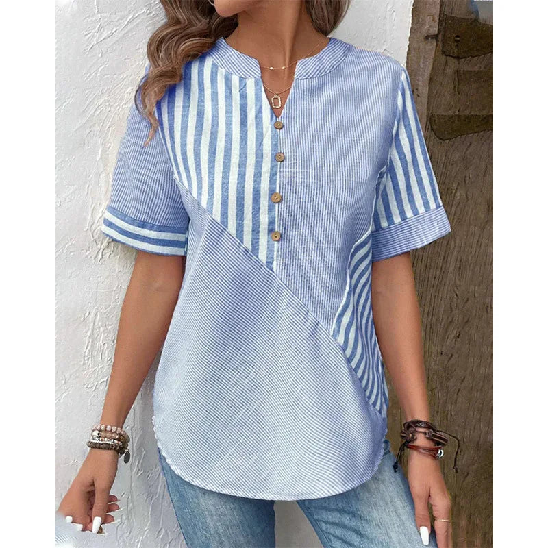 Cotton and linen casual shirt