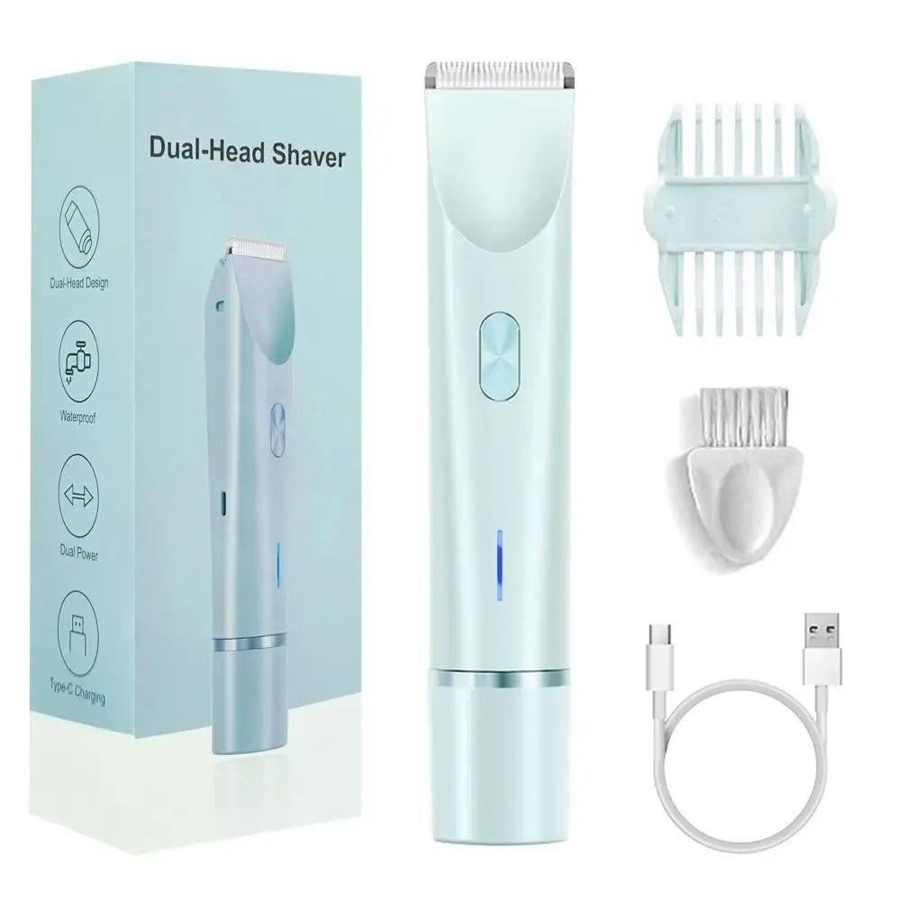 Dry and wet dual-purpose electric shaving and depilating instrument