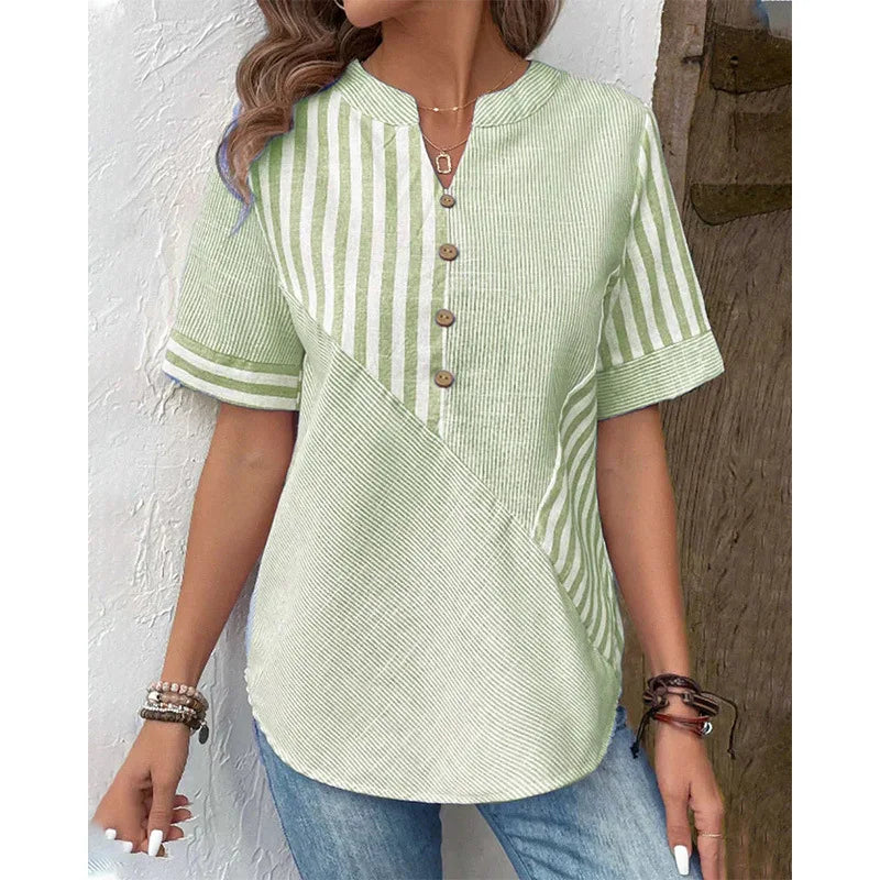 Cotton and linen casual shirt