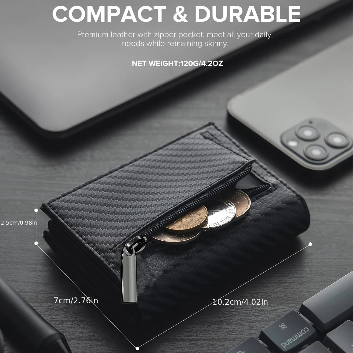 Marius | Portafoglio Bi-Fold RFID Sicuro con Tasca per Monete
