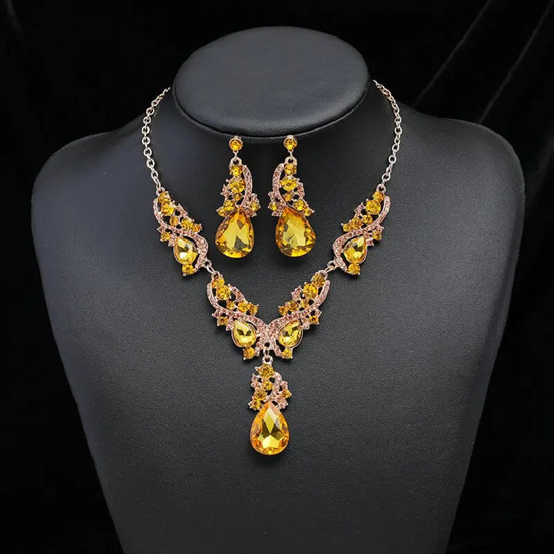 Alloy plating jewelry necklace earring set
