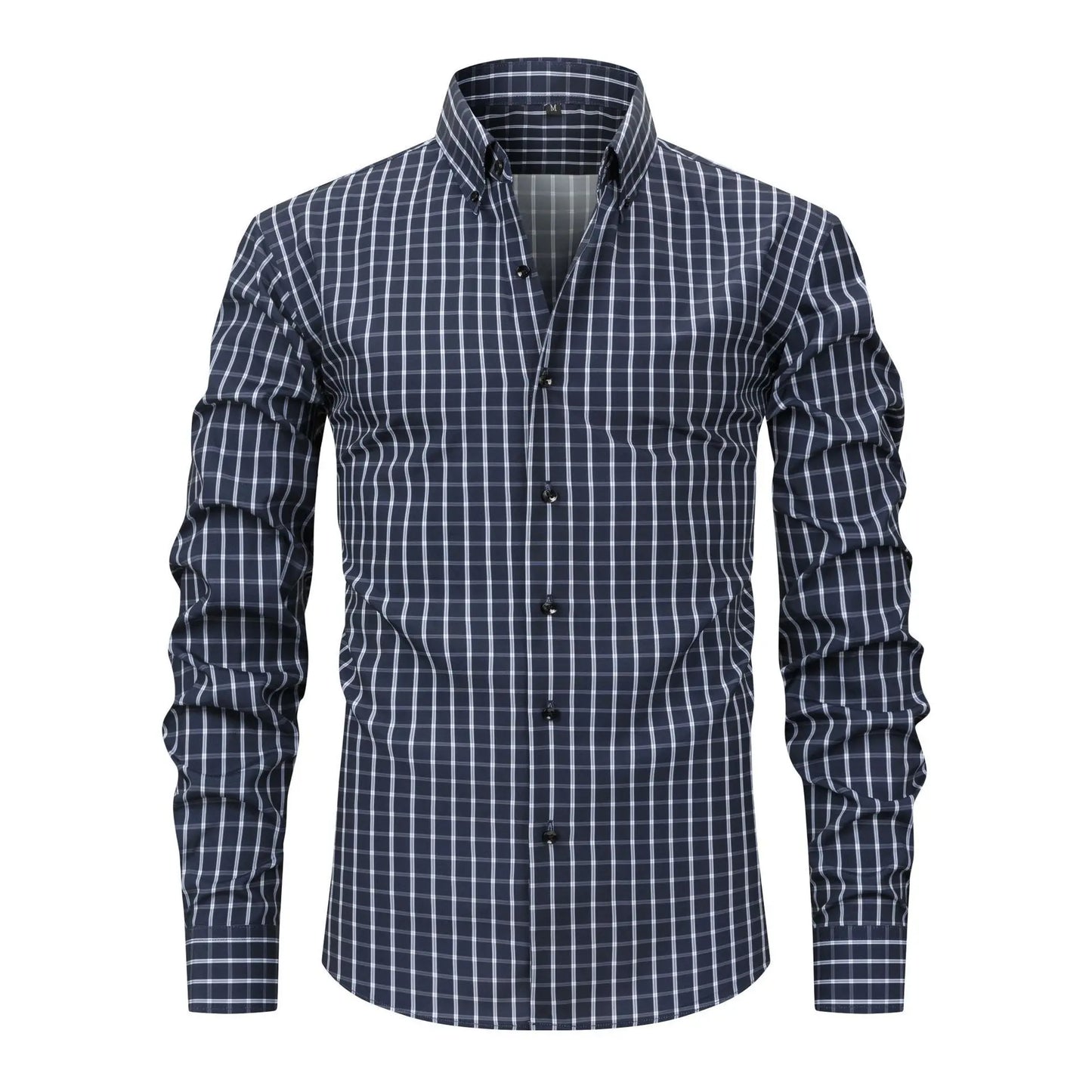 Four-sided digital printed plaid shirt