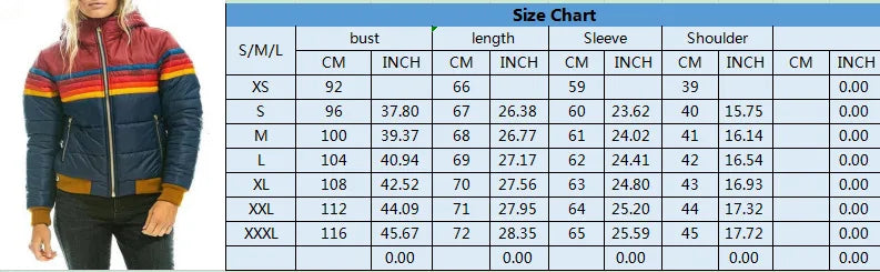 Color-blocking hooded cotton-padded women's wear in autumn and winter