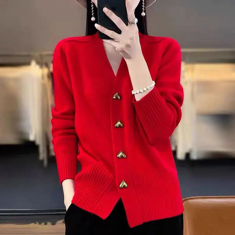 Simple Knitted Cardigan for Women