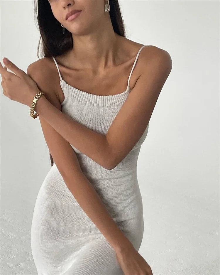 0 Sexy Knit Halter Slim Halter Dress
