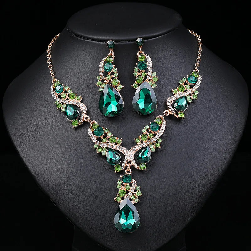 Alloy plating jewelry necklace earring set