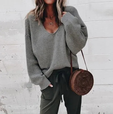 Solid Loose Women's Sweater