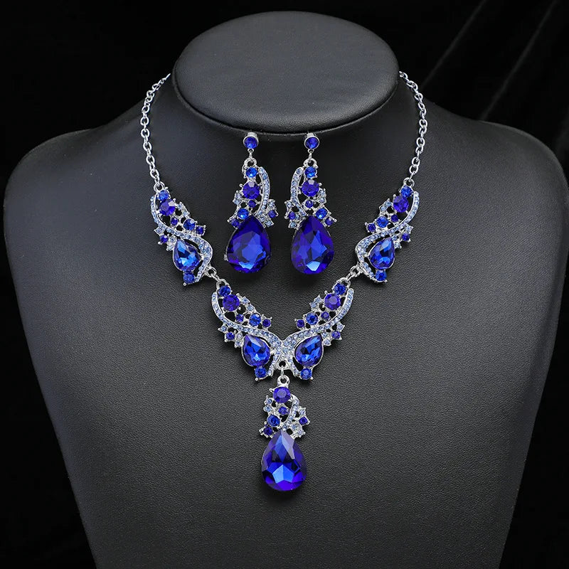 Alloy plating jewelry necklace earring set