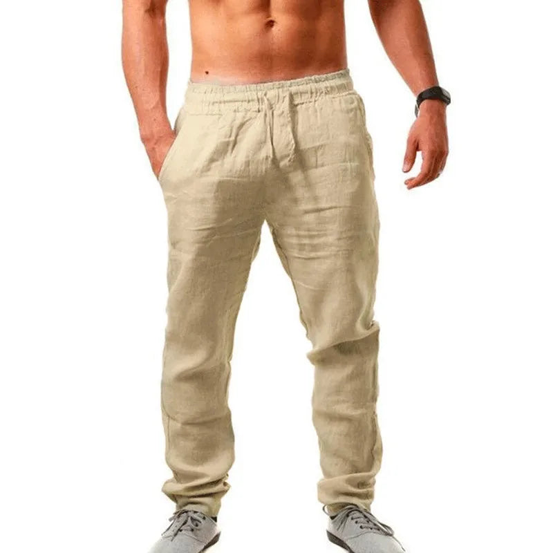 Cotton and linen slacks