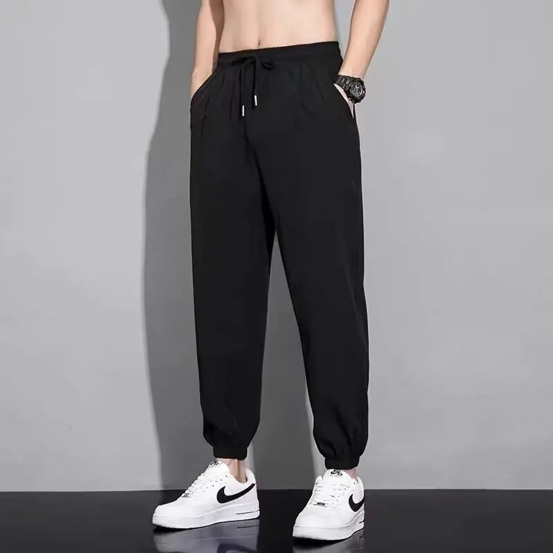 Pants Men's Summer Thin Ice Silk