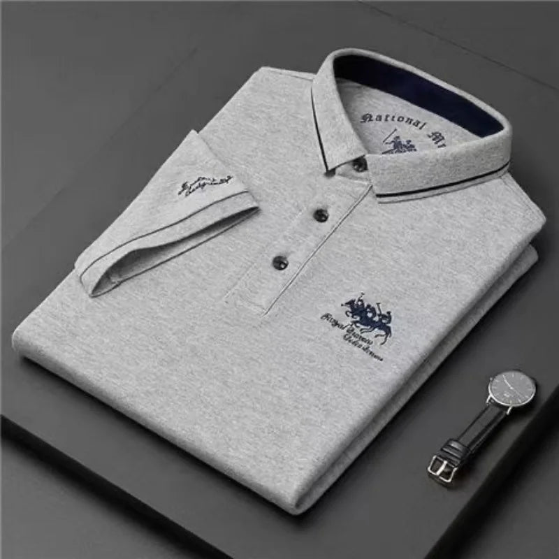 Solid embroidery POLO Shirt Casual T-shirt