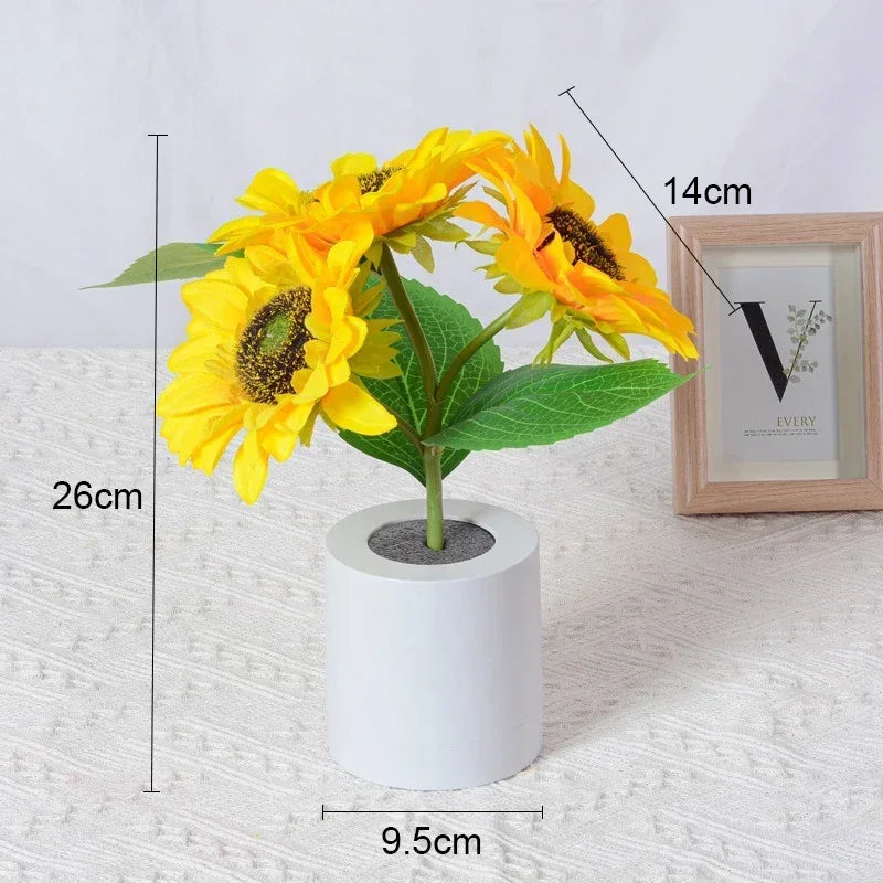 Chargeable sunflower led simulation nightlight