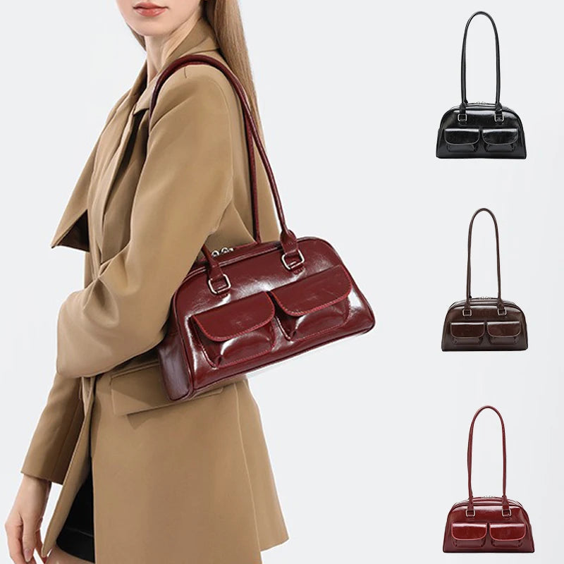 Elegant Women's Retro Shoulder Bag-PU