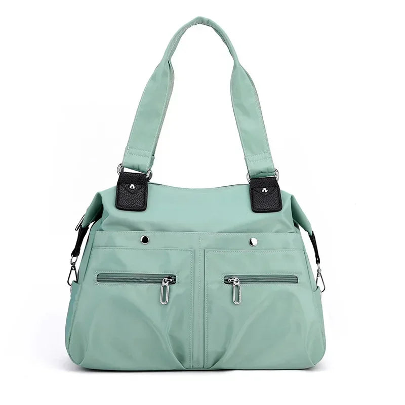 Large capacity commuter shoulder canvas bag