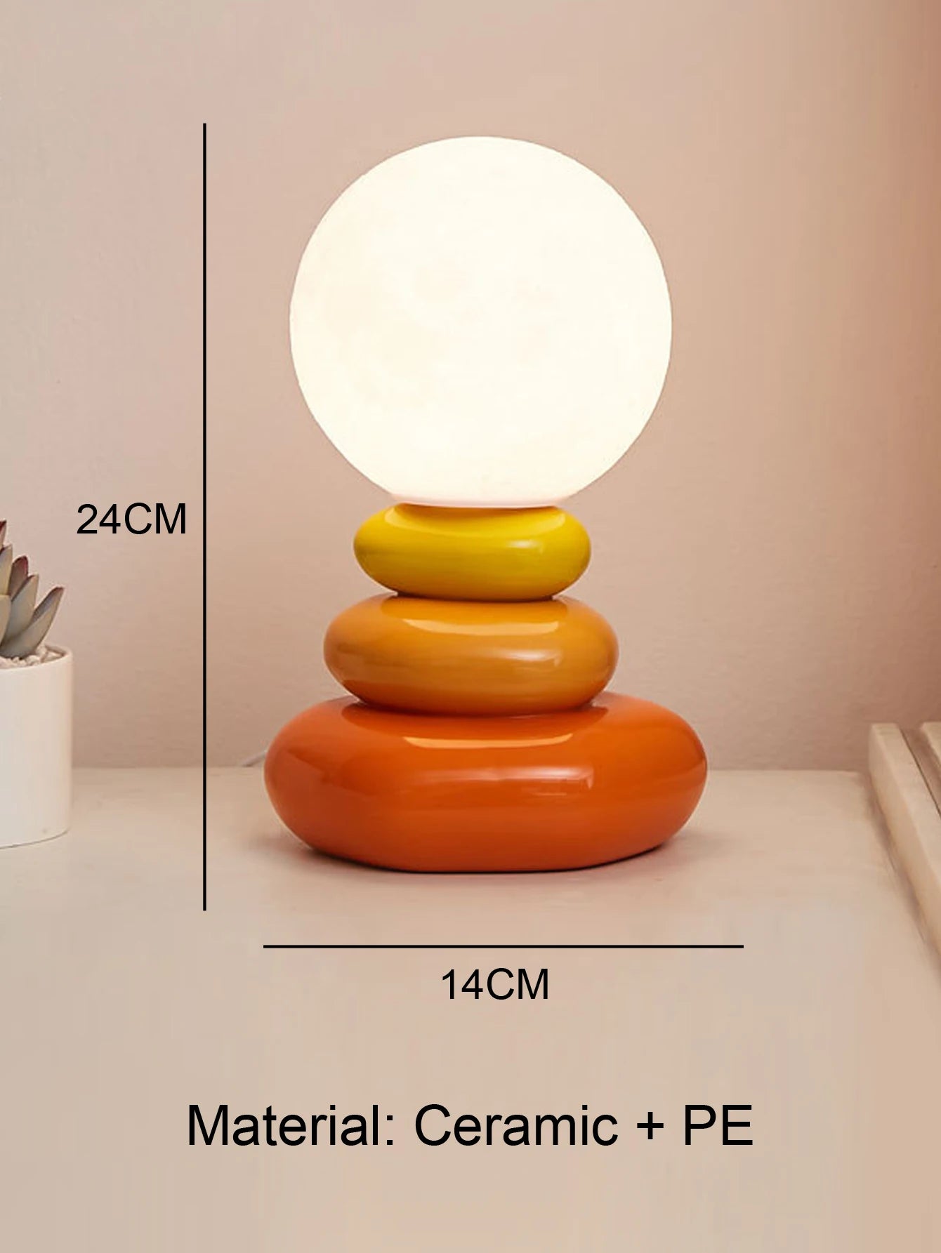 Cream Wind-stacked Stone Living Room High-class Atmosphere Nightlight