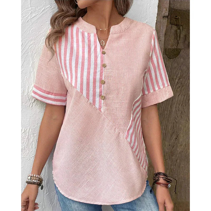 Cotton and linen casual shirt