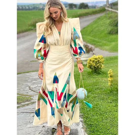 Printed Design Fashion Temperament Commuter Dress