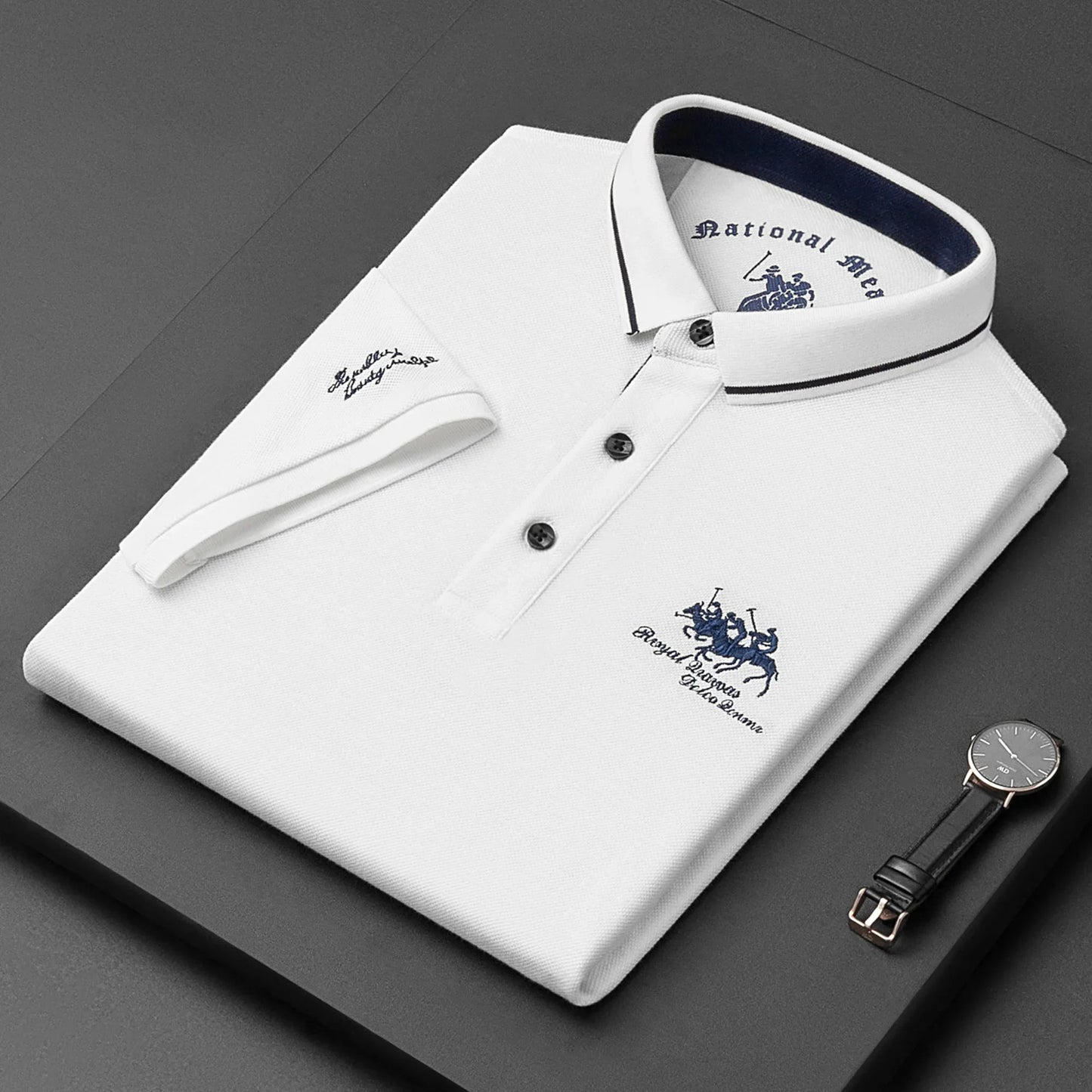 Solid embroidery POLO Shirt Casual T-shirt