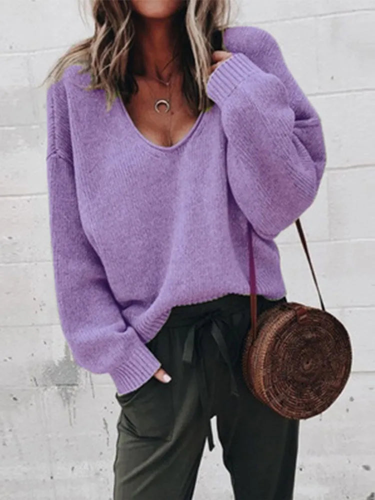 Solid Loose Women's Sweater